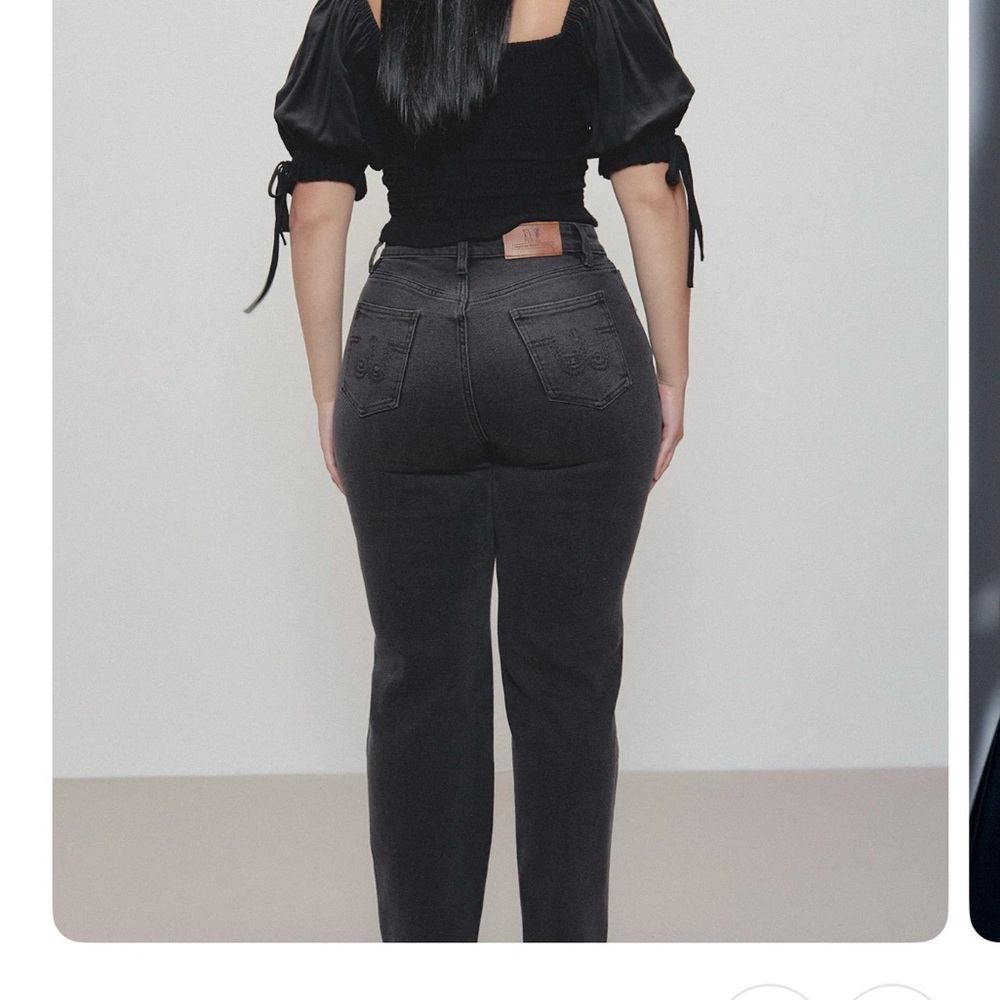 Fashion Brand Company Nap Jeans Faded Black Straight Leg Jeans